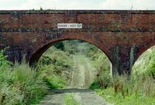 Newbury to Didcot line. Chilton (ELR - NDL @ approx 13m 40ch). 3-arch overbridge on Dene Hollow (farm road). Summer 2000