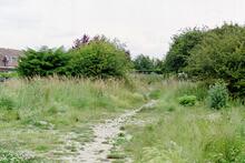 Newbury to Didcot line (ELR - NDL) Route blocked by housing in Didcot. Summer 2000