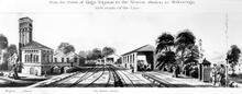 Newton Abbot Station - South Devon Atmospheric Railway 1846 - Illustration (MLN1 @ 214m 5ch) (Ref: 030292)