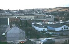 Exeter St. David's station (MLN1 @ 193m 72ch). 24 November 1977