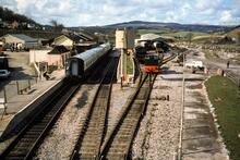 Buckfastleigh station (Dart Valley Railway. AHB @ 6m 73ch). 07 April 1979