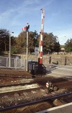 017369  Level crossing , up signal.  Lostwithiel 25 October 1993 (MLN3 @ 277m 36ch)