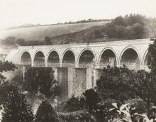 St Austell Viaduct (MLN3 @ 286m 60ch - 286m 70ch) . New viaduct built in 1899, showing piers of old timber structure