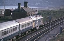 13.40 London Paddington - Penzance passing Marazion (MLN4 @ 324m 55ch). 06 June 1984