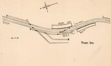 Tram Inn track plan dated 22 July 1931. (HNL1 @ 5m 37ch)