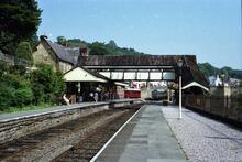 Llangollen station (RUA @  5m 40ch). From platform. Late 1950's - mid 1960's