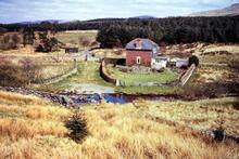North of Garneddwen Halt (RUA @ 34m 32ch). Former railway crossing. 20 April 1980