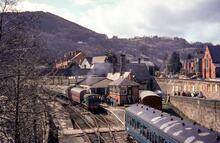 Llangollen station (RUA @ 5m 40ch). 20 April 1986