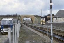 017126  Road overbridge at west end of station. Moreton in Marsh 4 February 1981 (OWW @ 91m 61ch)