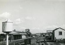 Lambourn station (LAM @ 12m 35ch) – closed but in good shape. 21 July 1960