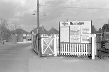 Bramley (BKE @ 46m 41ch) Pedestrian Gate by Level crossing, looking east (Ref: 325210E   C8_2)