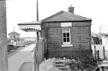 Bramley Station (BKE @ 46m 41ch) South end of building on east platform. (Ref: 325228E   C8_20)