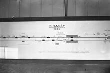 Bramley (BKE @ 46m 41ch) Interior of signal box - track diagram (Ref:325236E   C8_28 )