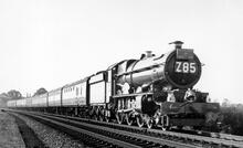 King Class 4-6-0 No. 6000 "King George V" at Whitnash. 29 September 1962
