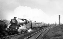 King Class 4-6-0 No. 6018 "King Henry VI" at Hatton on LCGB tour train  'King Commemorative'