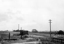 Near Savernake (AND @ approx 16½mp). The M&SWJ (lifted on the left) route from Marlborough to Savernake, and the GWR route (on the right). 21 July 1960