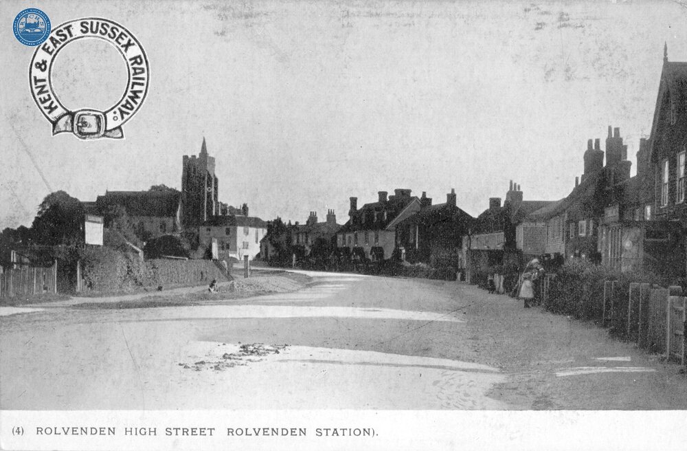 Publicity Postcard issued by the Kent & East Sussex Railway. No. 4. Rolvenden Hight Street (Ref: 031452)