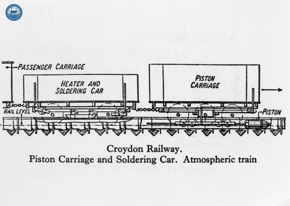 The Atmospheric Train on the Croydon Railway -Line Drawings 