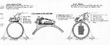 Atmospheric Railway - Cross-section of pipes. (Ref: 011841)