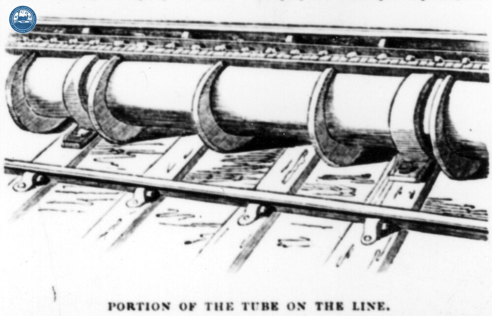 London & Croydon Atmospheric Railway - The pipe in situ. (Ref: 011847)