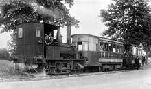 Wantage Tramway Train pulled by 0-4-0 No.5 c.1920 (Ref: 010682)