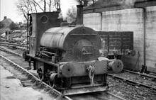 Derbyshire Stone 7-inch Peckett 0-4-0ST shunting in the Middleton Quarry at the end of the branch off the Cromford & High Peak Railway.