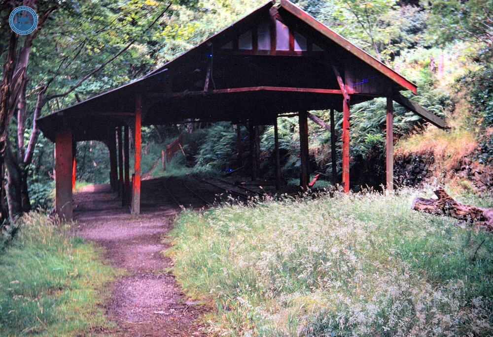 Groudle Glen Railway. Upper Terminus shed. 09 August 1971