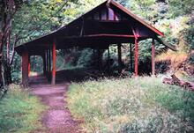 Groudle Glen Railway. Upper Terminus shed. 09 August 1971