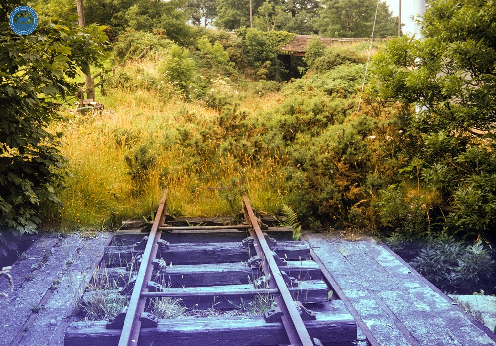 Foxdale Railway. The site of Waterfall station, Lower Foxdale. 19 July 1965