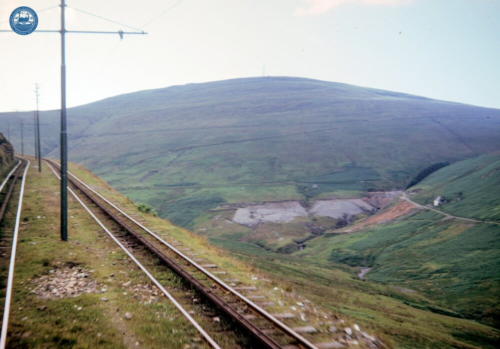 Snaefell Mountain Railway. Double track with rack in the four-foot. 22 July 1965