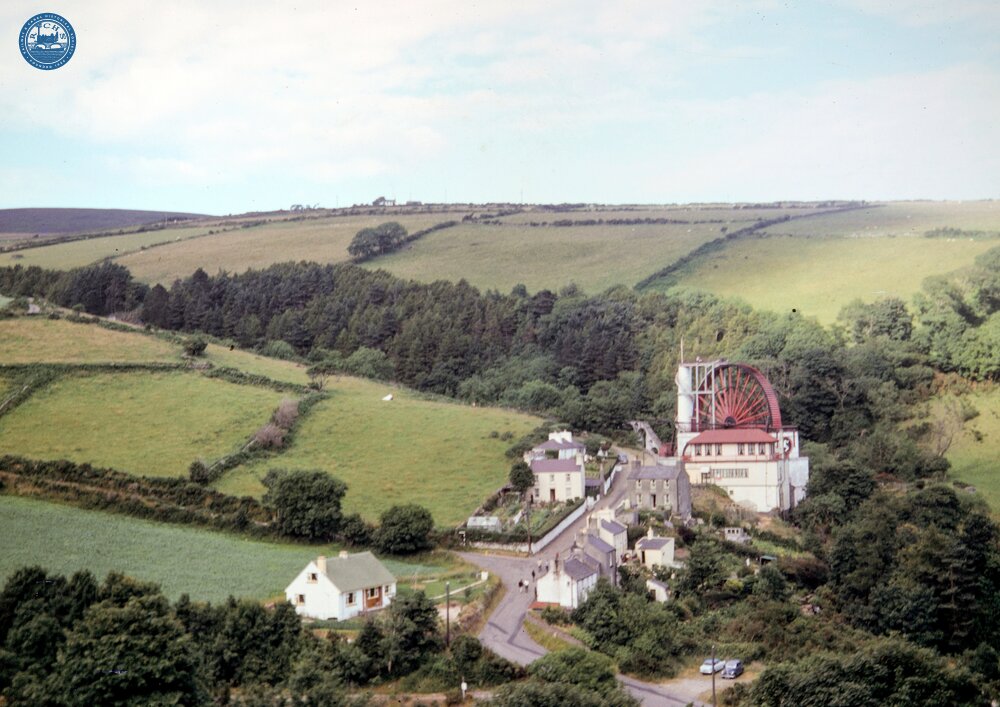 Snaefell Mountain Railway. “Lady Isabella” wheel seen from the railway. 22 July 1965