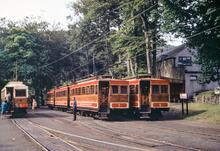 Manx Electric Railway and Snaefell Mountain Railway. Laxey. 10:15am, 09 August 1971