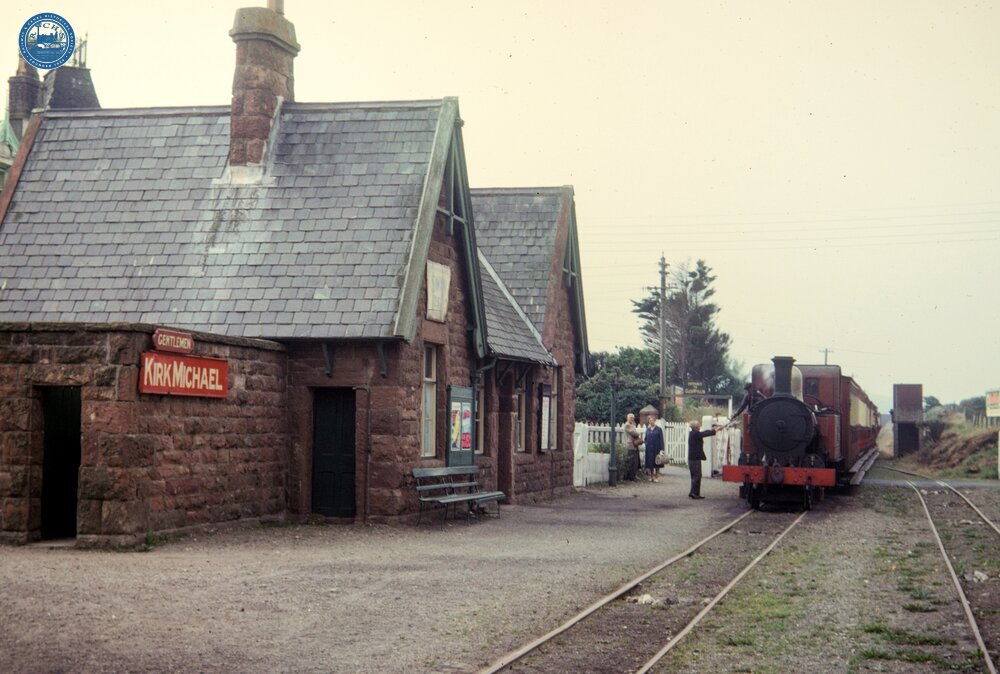 Manx Northern Railway. Kirk Michael station looking south. 19 July 1965