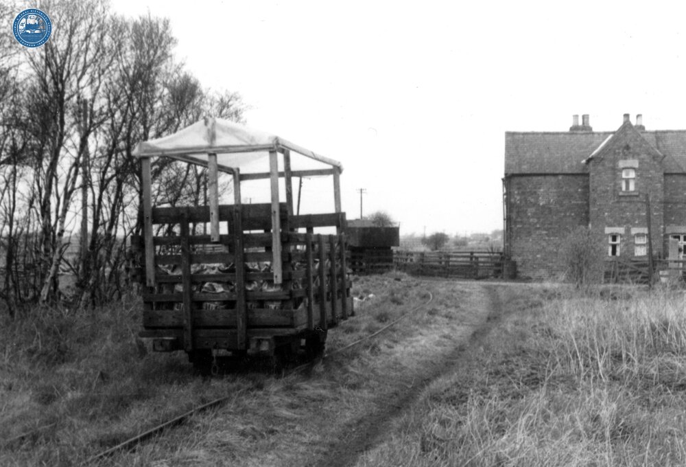 British Moss Litter Company (later Fisons) 3 ft gauge peat tramway, connecting with the Axholme Joint Railway. 16 April 1965
