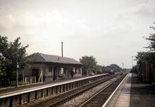 West Timperley station (WJP1 @ 29m 29ch), looking east. 12 August 1961.