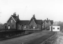 Cheadle (WJP1 @ 35m 03ch) Cheshire Lines Committee station. The last day of passenger services. 28 November 1964