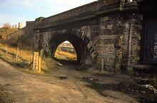 Railways crossing the River Mersey at Heaton Mersey; CLC skew bridge