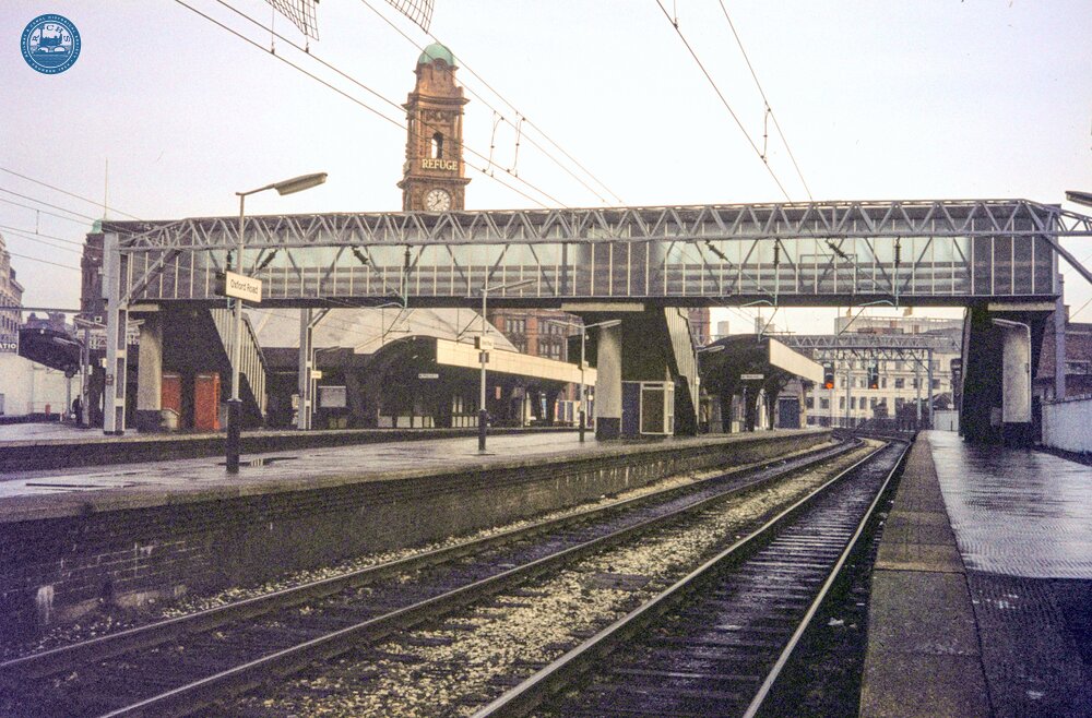 Manchester Oxford Road (COL @ 189m 29ch), looking towards Piccadilly. 25 January 1983.