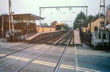 Navigation Road station (CDM1 @ 7m 25ch), looking North from level crossing. 23 August 1988