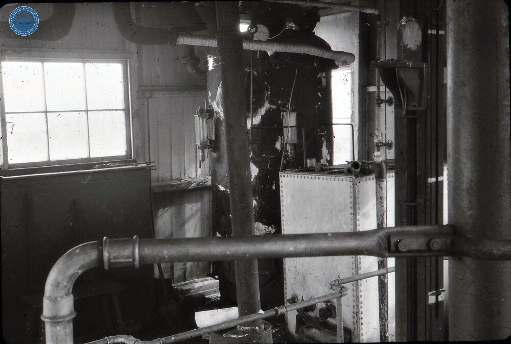 Gloucester & Sharpness Canal: Boilers at Severn Bridge. 1967