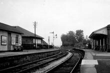 Lydney Town station (SAW @  8m 73ch). 27 September 1961