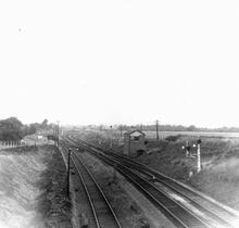 Hookagate Signalbox (SBA1 @ 2m 04ch. GWR/LNWR Joint Railway). 25 July 1959