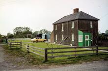 Edington Burtle station house (EBU @ 17m 15ch). 19 April 1981