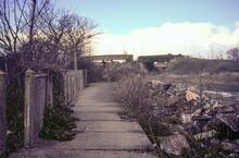 Highbridge & Burnham (MLN1 @ 145m 25ch). From the surviving S&DJR platform. 31 March 1986