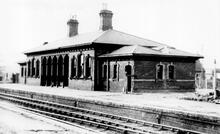 Measham Station - Platform side, August 1959 (AMS @ 3m 36ch)