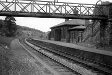 Shackerstone station (ASE @ 8m 24ch), looking south. 10 June 1961.