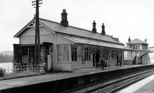 Loch Awe station (OBN2 @ 49m 48ch). Main building & signal box on Down platform. 16 October 1965 