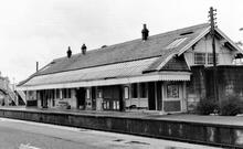 Connel Ferry station (OBN2 @ 65m 30ch). Main building on Up platform. 16-10-1965. 