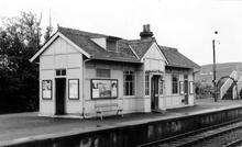 Connel Ferry station (OBN2 @ 65m 30ch). Down platform building. 16 October 1965