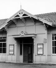 Connel Ferry station (OBN2 @ 65m 30ch). Entrance to main building. 16 October 1965 